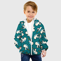 Куртка с капюшоном детская Крутые Единороги, цвет: 3D-белый — фото 2
