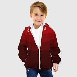 Куртка с капюшоном детская Красный Градиент, цвет: 3D-белый — фото 2