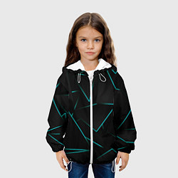 Куртка с капюшоном детская НЕОНОВЫЕ ТРЕУГОЛЬНИКИ, цвет: 3D-белый — фото 2