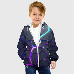 Куртка с капюшоном детская НЕОНОВЫЙ РАЗЛОМ 3Д РАЗЛОМ, цвет: 3D-белый — фото 2