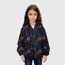 Куртка с капюшоном детская Чакры, цвет: 3D-черный — фото 2