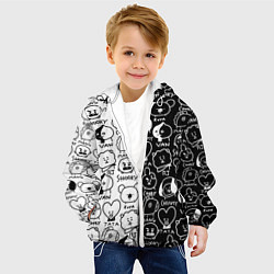 Куртка с капюшоном детская BTS BT21, цвет: 3D-белый — фото 2