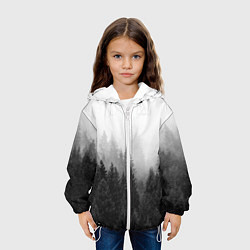 Куртка с капюшоном детская Туманный лес, цвет: 3D-белый — фото 2
