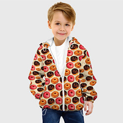 Куртка с капюшоном детская Пончики, цвет: 3D-белый — фото 2