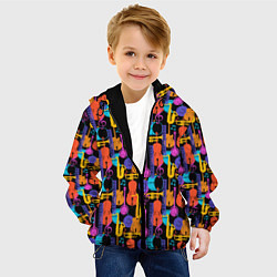 Куртка с капюшоном детская Джаз, цвет: 3D-черный — фото 2