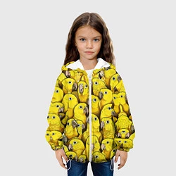 Куртка с капюшоном детская Попугаи, цвет: 3D-белый — фото 2