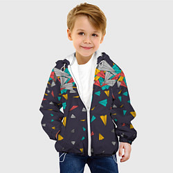 Куртка с капюшоном детская Самолётики, цвет: 3D-белый — фото 2