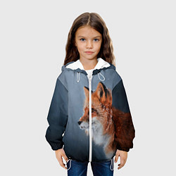 Куртка с капюшоном детская Лиса, цвет: 3D-белый — фото 2