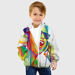 Куртка с капюшоном детская Слушаем Музыку, цвет: 3D-белый — фото 2