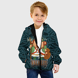 Куртка с капюшоном детская Valheim веселый викинг, цвет: 3D-черный — фото 2