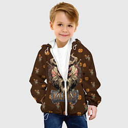 Куртка с капюшоном детская Valheim Викинг, цвет: 3D-белый — фото 2