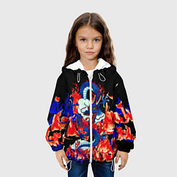 Куртка с капюшоном детская Огненный Дракон, цвет: 3D-белый — фото 2