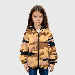 Куртка с капюшоном детская Камуфляж, цвет: 3D-черный — фото 2