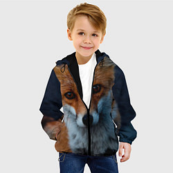 Куртка с капюшоном детская Мудрая лиса, цвет: 3D-черный — фото 2