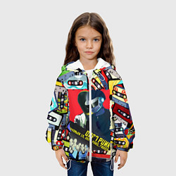 Куртка с капюшоном детская Daft Punk Records, цвет: 3D-белый — фото 2