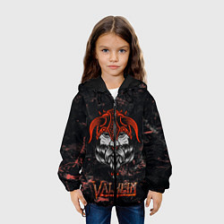 Куртка с капюшоном детская Valheim лицо викинга, цвет: 3D-черный — фото 2