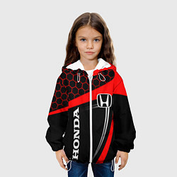Куртка с капюшоном детская HONDA ХОНДА SPORT, цвет: 3D-белый — фото 2
