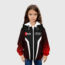 Куртка с капюшоном детская AUDI RS АУДИ РС МЕТАЛЛ, цвет: 3D-белый — фото 2