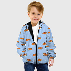 Куртка с капюшоном детская Корги, цвет: 3D-черный — фото 2