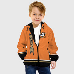 Куртка с капюшоном детская Anaheim Ducks, цвет: 3D-черный — фото 2