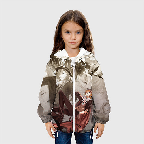Детская куртка Чуя Накахара / 3D-Белый – фото 3