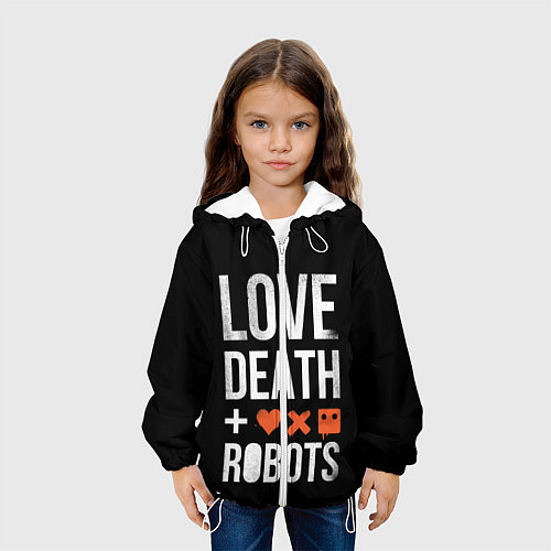 Детская куртка Love Death Robots / 3D-Белый – фото 3