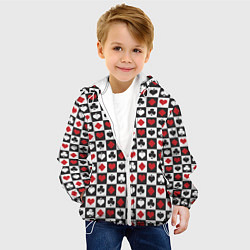 Куртка с капюшоном детская SODA LUV КАРТОЧНЫЕ МАСТИ, цвет: 3D-белый — фото 2
