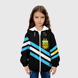 Куртка с капюшоном детская Сборная Аргентины, цвет: 3D-белый — фото 2