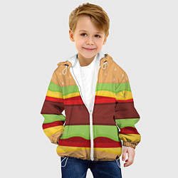 Куртка с капюшоном детская Бутерброд, цвет: 3D-белый — фото 2