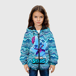 Куртка с капюшоном детская Сквик Squeak Brawl Stars, цвет: 3D-черный — фото 2