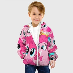 Куртка с капюшоном детская Pinkie Pie pattern, цвет: 3D-белый — фото 2