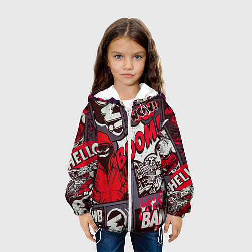 Детская куртка Неадекватное 3D / 3D-Белый – фото 3