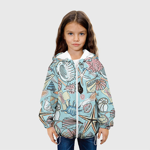 Детская куртка Морские обитатели / 3D-Белый – фото 3