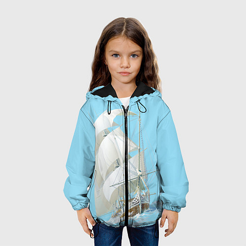 Детская куртка The white wanderer / 3D-Черный – фото 3