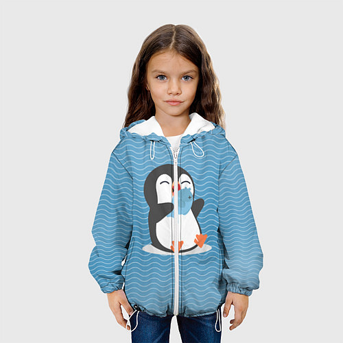 Детская куртка Пингвин / 3D-Белый – фото 3