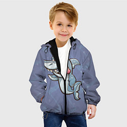 Куртка с капюшоном детская Акула, цвет: 3D-черный — фото 2