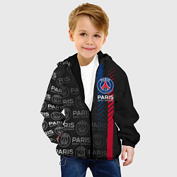 Куртка с капюшоном детская ФК ПСЖ PARIS SAINT GERMAIN, цвет: 3D-черный — фото 2