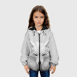 Куртка с капюшоном детская БЕЛЫЙ ВОЛК, цвет: 3D-черный — фото 2