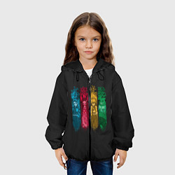 Куртка с капюшоном детская Неистовый Квартет, цвет: 3D-черный — фото 2