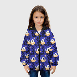 Куртка с капюшоном детская Sonic pattern, цвет: 3D-черный — фото 2