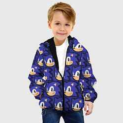 Куртка с капюшоном детская Sonic pattern, цвет: 3D-черный — фото 2