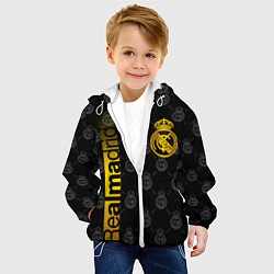Куртка с капюшоном детская РЕАЛ МАДРИД GOLD ЗОЛОТО, цвет: 3D-белый — фото 2
