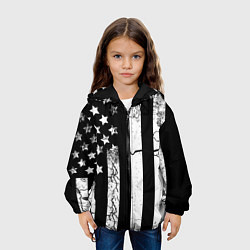 Куртка с капюшоном детская ЗВЕЗДНО-ПОЛОСАТЫЙ, цвет: 3D-черный — фото 2