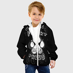 Куртка с капюшоном детская Furry proud, цвет: 3D-белый — фото 2