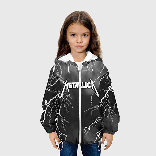 Детская куртка METALLICA РАЗРЯД МОЛНИИ / 3D-Белый – фото 3