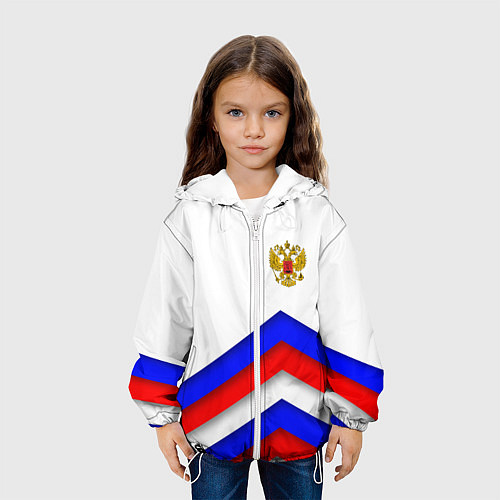 Детская куртка РОССИЯ ФОРМА АБСТРАКТНЫЙ / 3D-Белый – фото 3