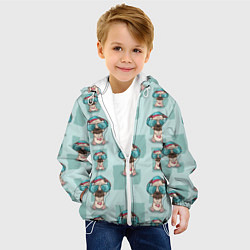 Куртка с капюшоном детская Крутой песик, цвет: 3D-белый — фото 2