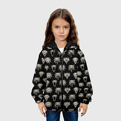 Куртка с капюшоном детская THE WITCHER ЛОГОТИПЫ, цвет: 3D-черный — фото 2