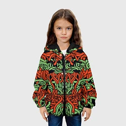 Куртка с капюшоном детская Щупальца пришельца, цвет: 3D-черный — фото 2
