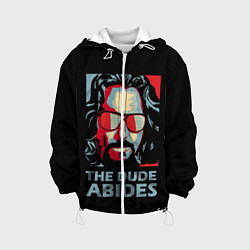 Куртка с капюшоном детская The Dude Abides Лебовски, цвет: 3D-белый